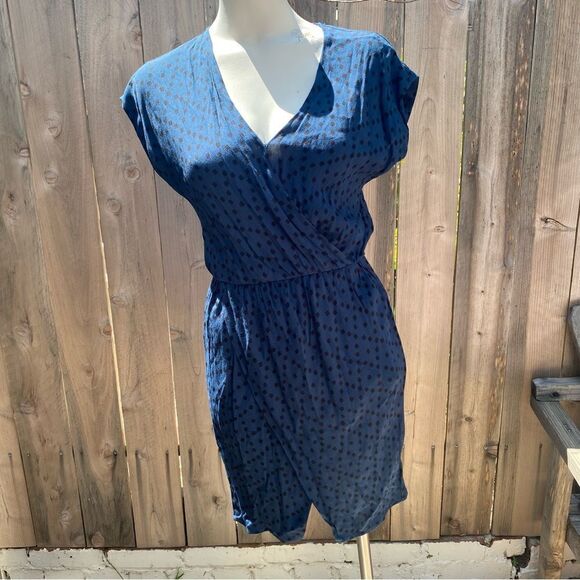 Madewell Brushstroke Diamond Synthetic Wrap Dress size XS NWT - Picture 9 of 13